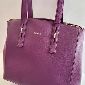 Furla Leather Shoulder Bag Purple